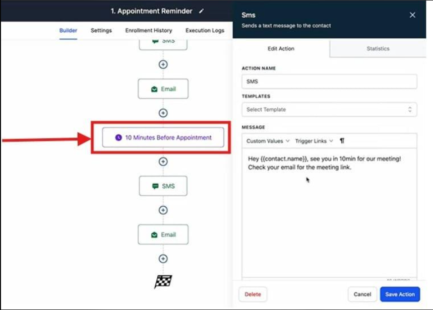 GoHighLevel Appointment Status trigger showing the configuration used to start appointment related automation. GoHighLevel Appointment Status trigger showing the configuration used to start appointment related automation.