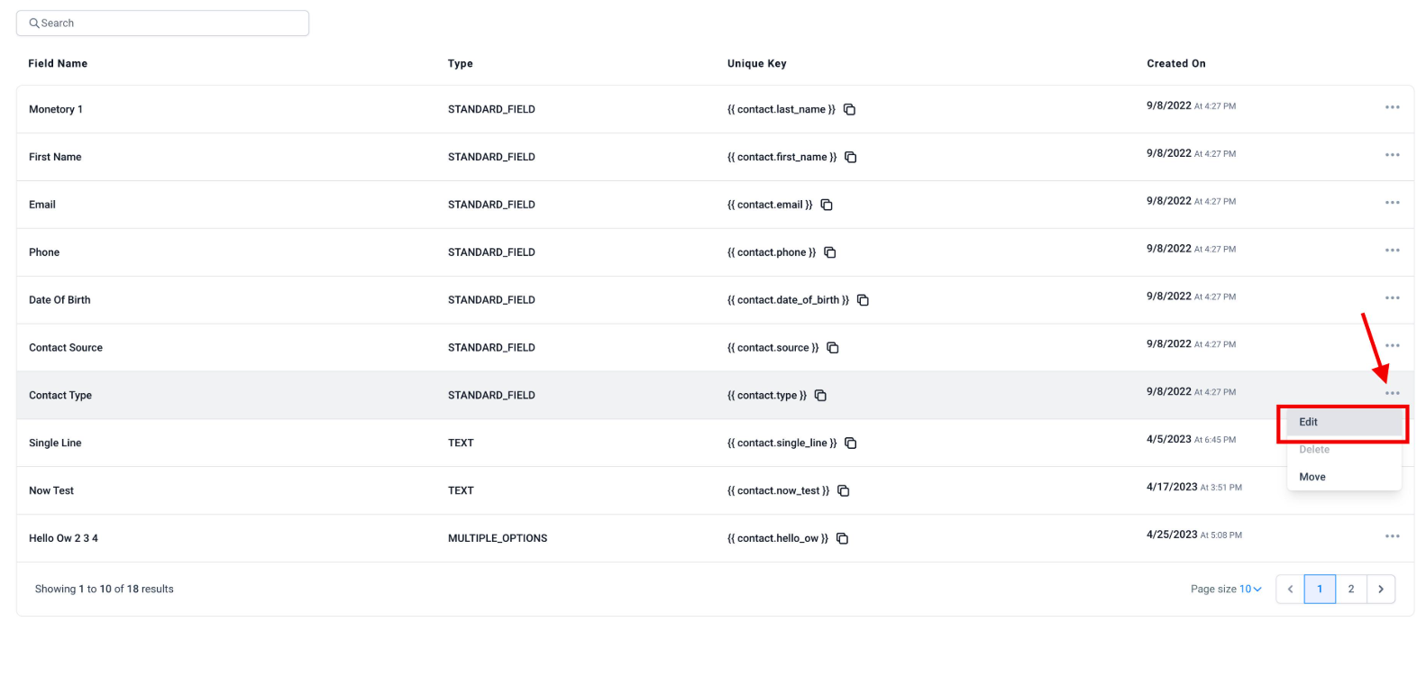 GoHighLevel Contacts dashboard displaying contact records and fields used to check lead information. GoHighLevel Contacts dashboard displaying contact records and fields used to check lead information.