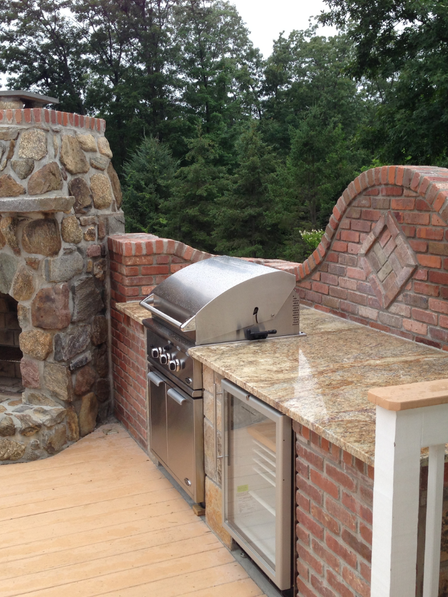 Built-in BBQ island