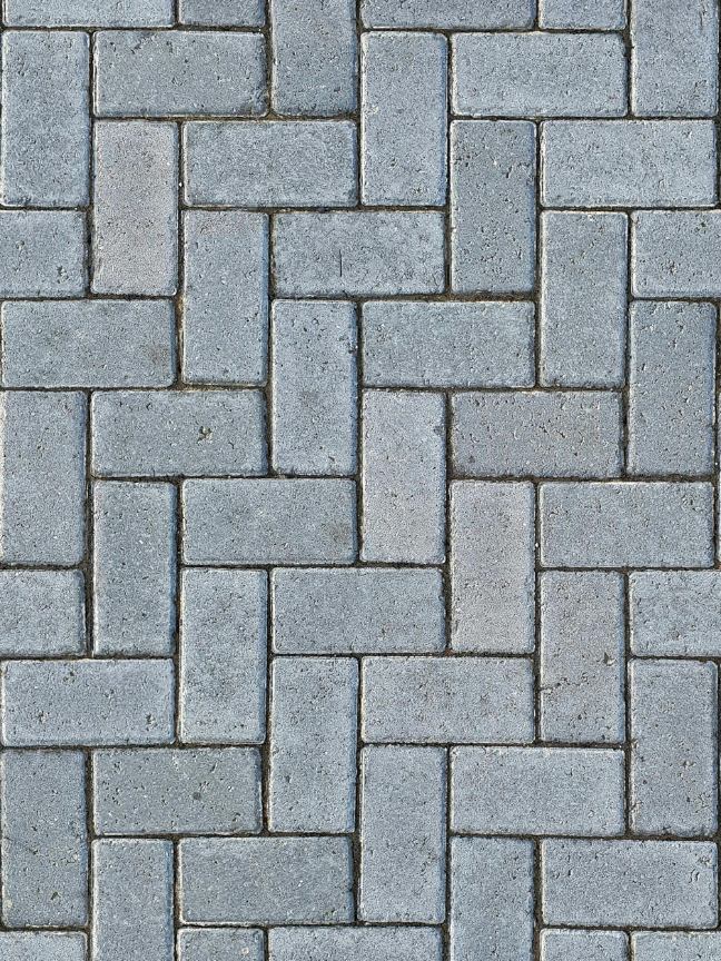 Interlocking paver driveway pattern