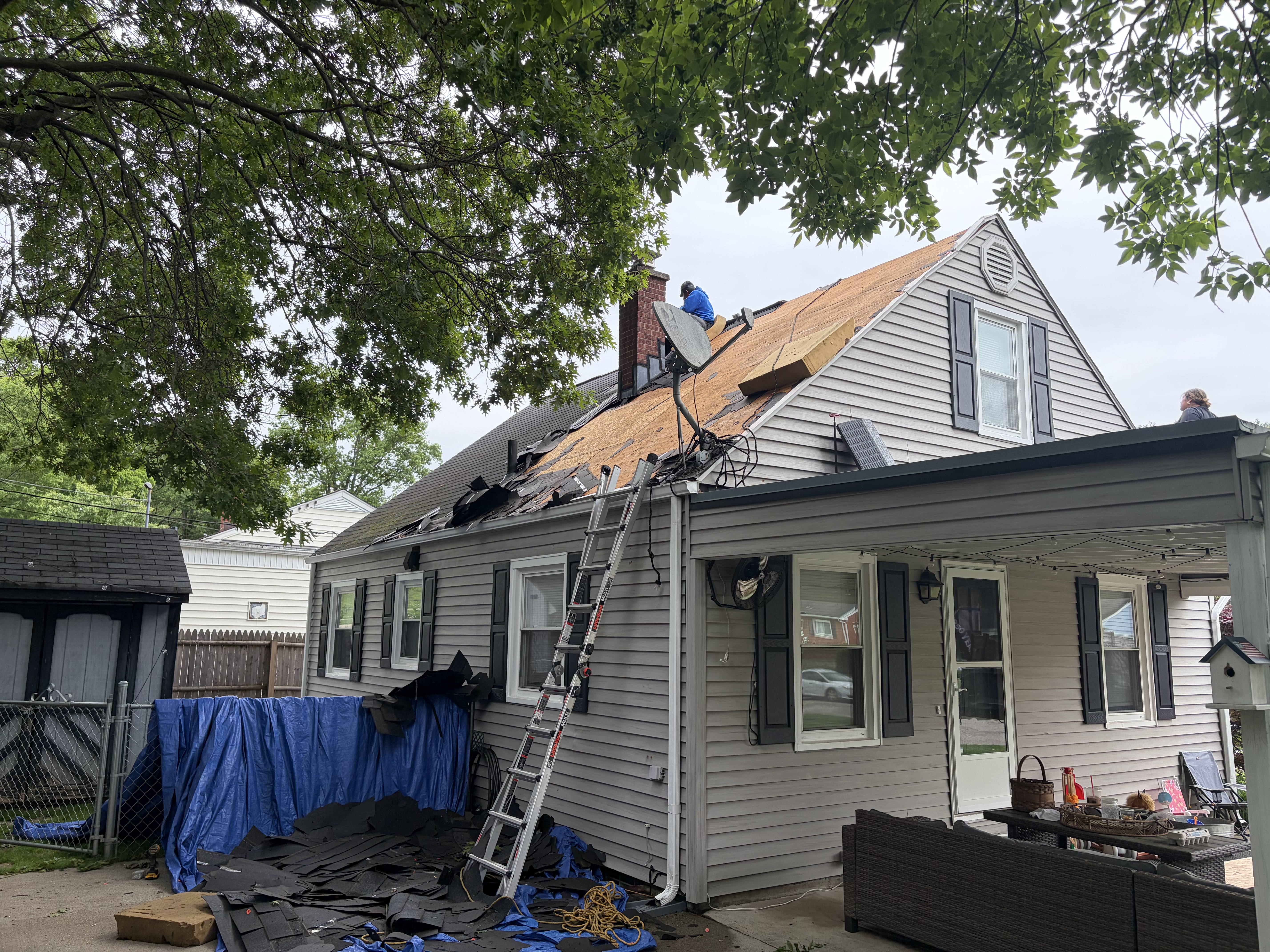 LB Roofing — roof repair project