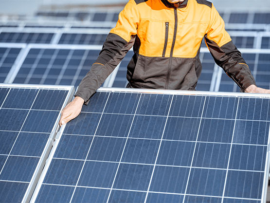 Professional Installing Solar Panel