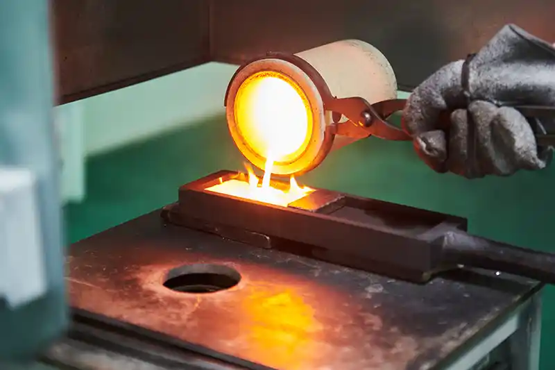 Gold Being Smelted