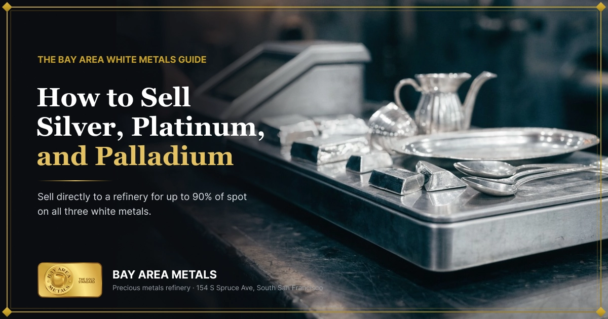 Sterling silver and bars weighed at a Bay Area precious metals refinery. Sterling silver and bars weighed at a Bay Area precious metals refinery.