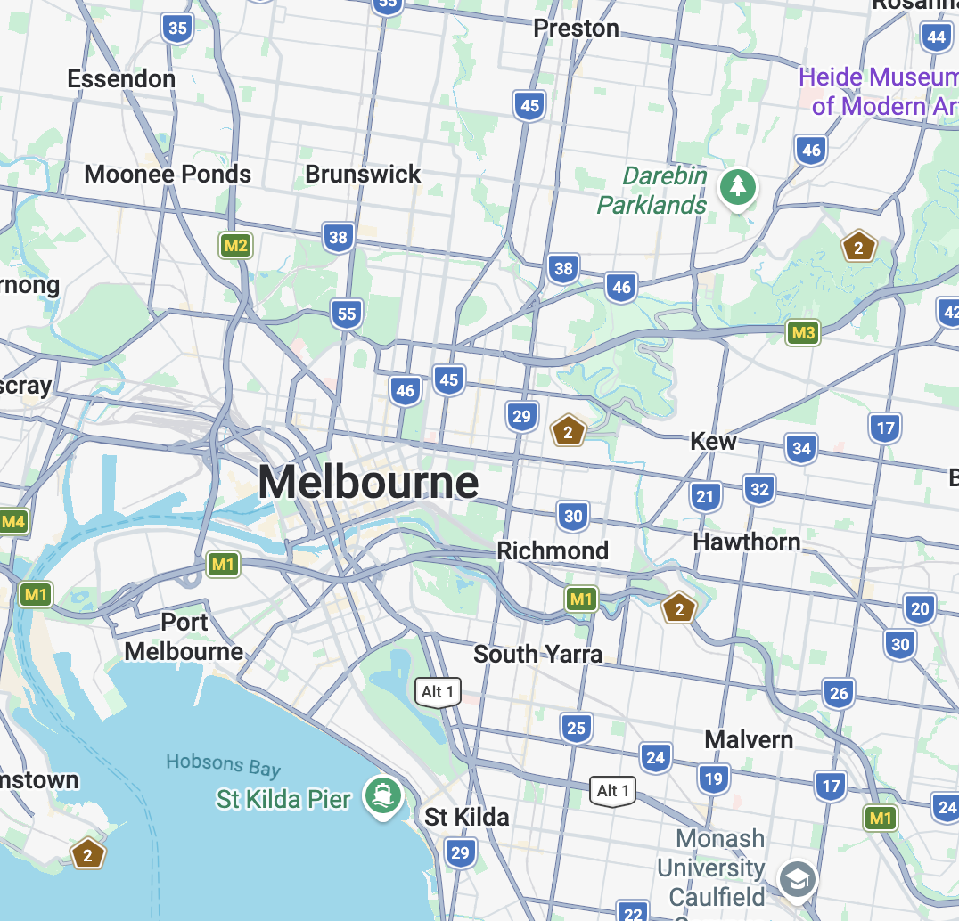 Map of Melbourne