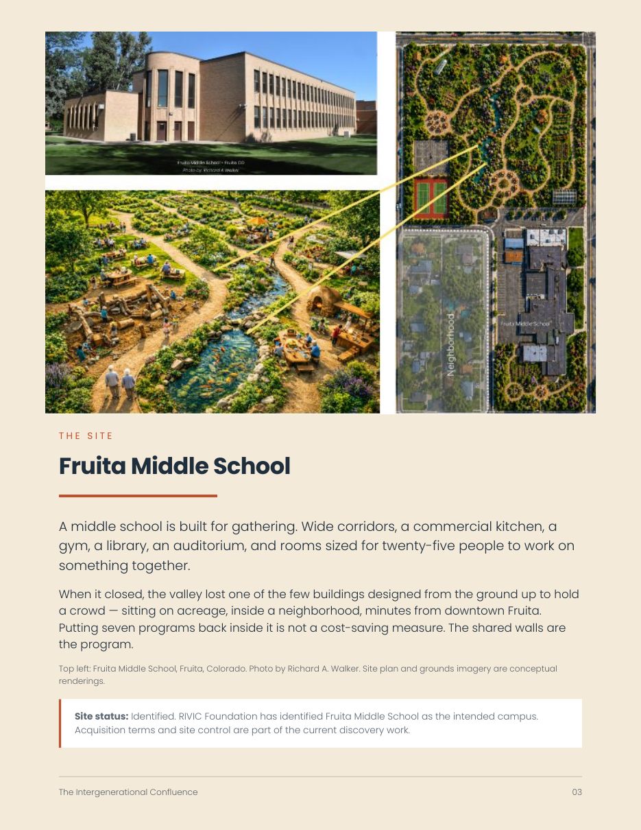 The site: Fruita Middle School, Fruita, Colorado The site: Fruita Middle School, Fruita, Colorado