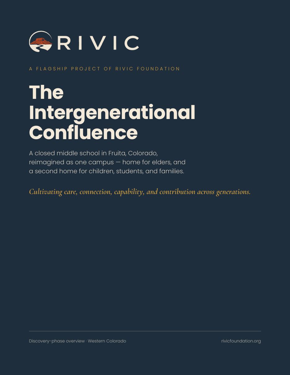 Cover: The Intergenerational Confluence, a flagship project of RIVIC Foundation Cover: The Intergenerational Confluence, a flagship project of RIVIC Foundation