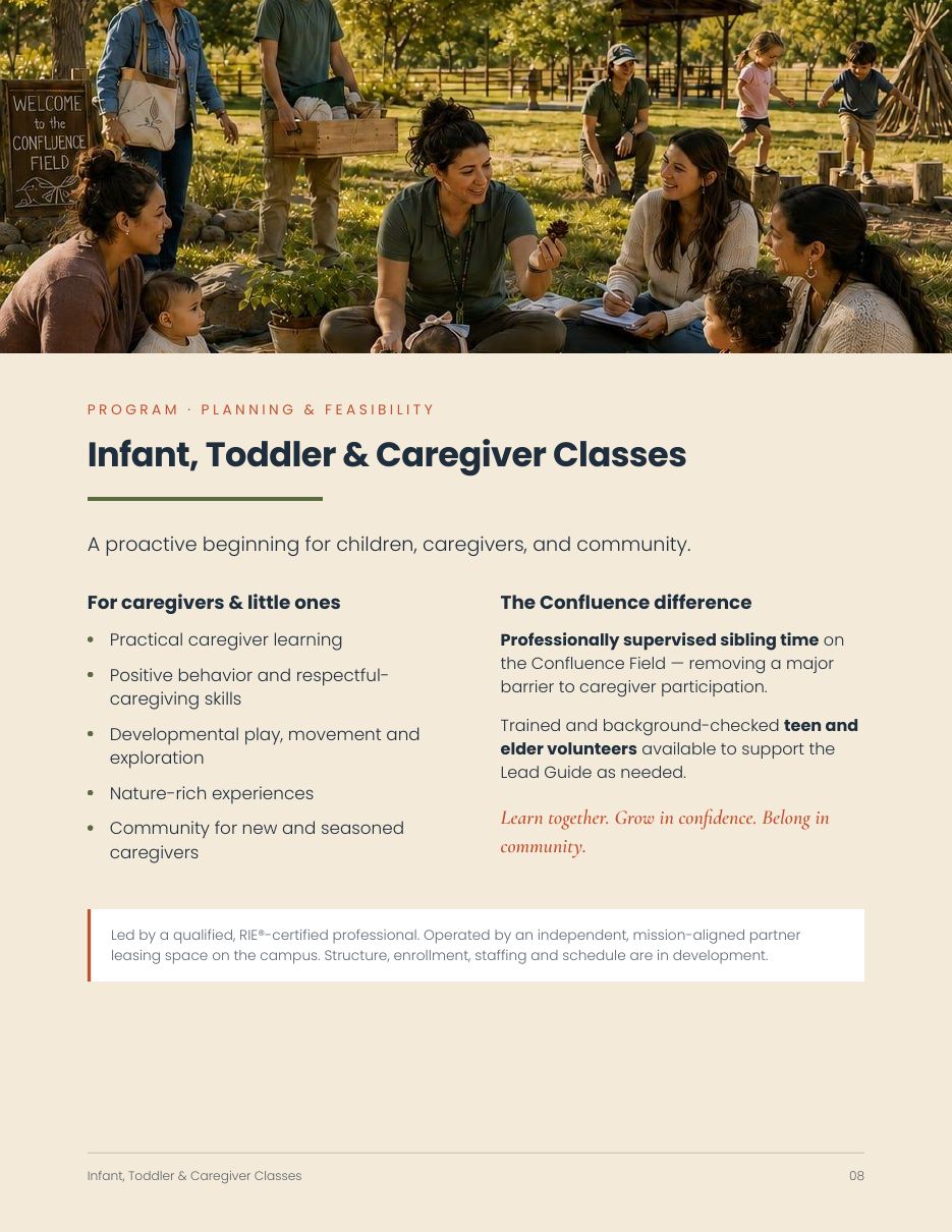Infant, Toddler and Caregiver Classes Infant, Toddler and Caregiver Classes