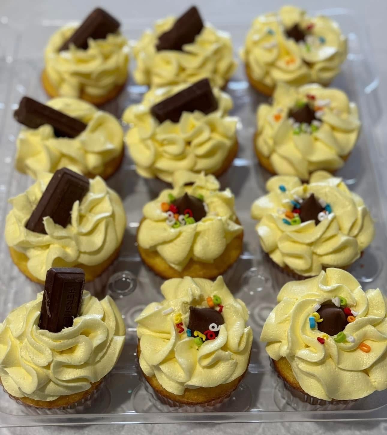 Decorated cupcakes by Debbie Coles, Created to Serve You