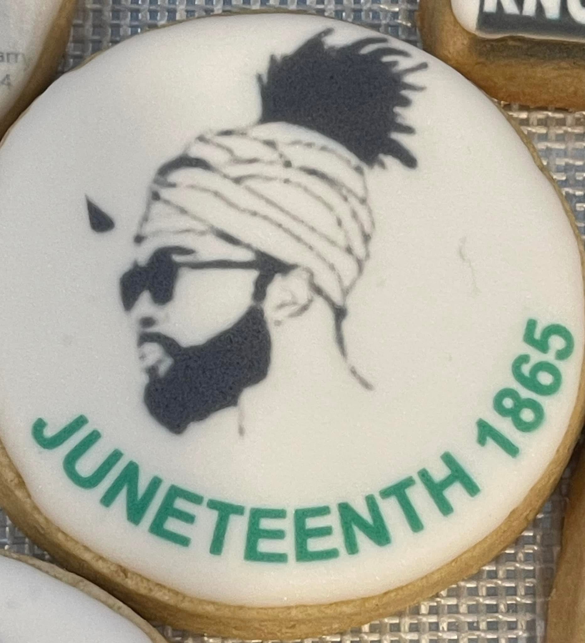 Juneteenth decorated cookies by Debbie Coles, Created to Serve You