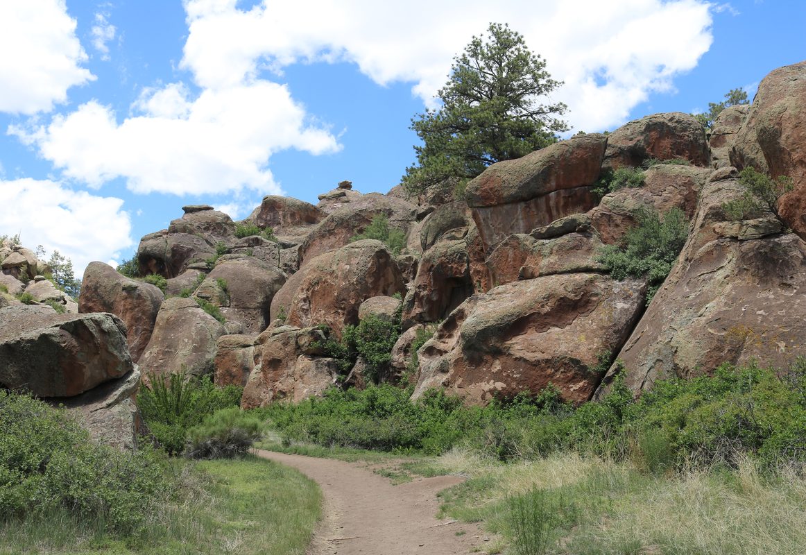 Non-motorized trail among rocks at Penitente Canyon