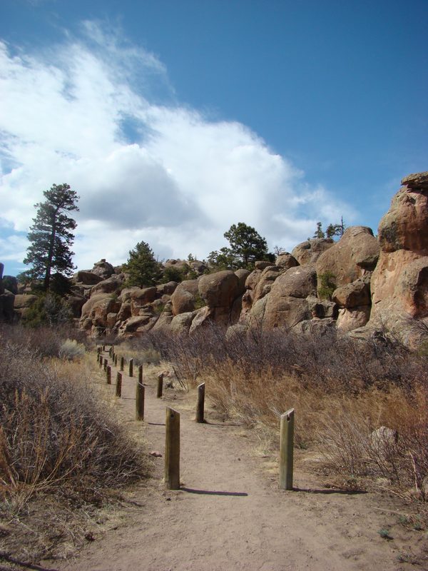 Volcanic cliff faces in Penitente Canyon