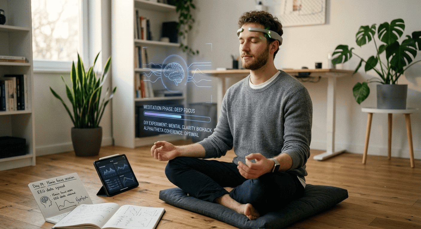 Meditation practice as a key DIY focus experiment for biohacking mental clarity. Meditation practice as a key DIY focus experiment for biohacking mental clarity.
