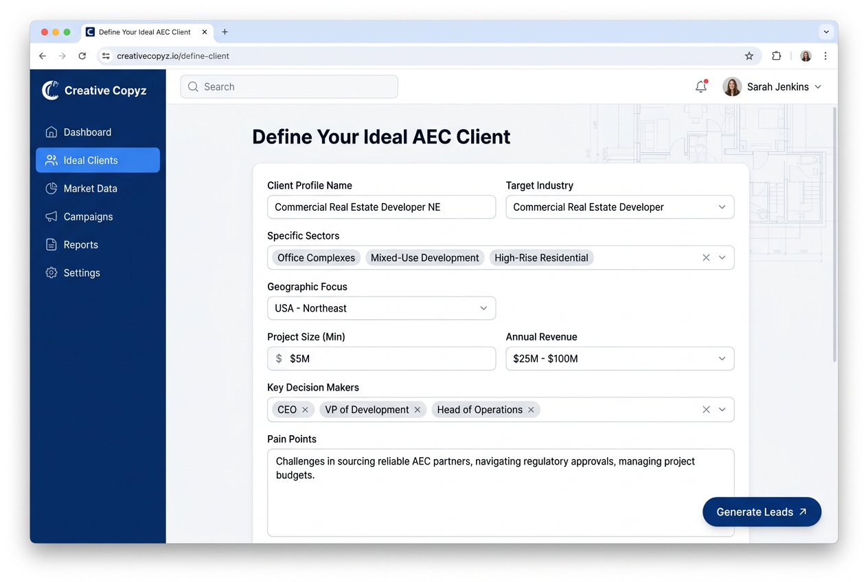 Define ideal client profile