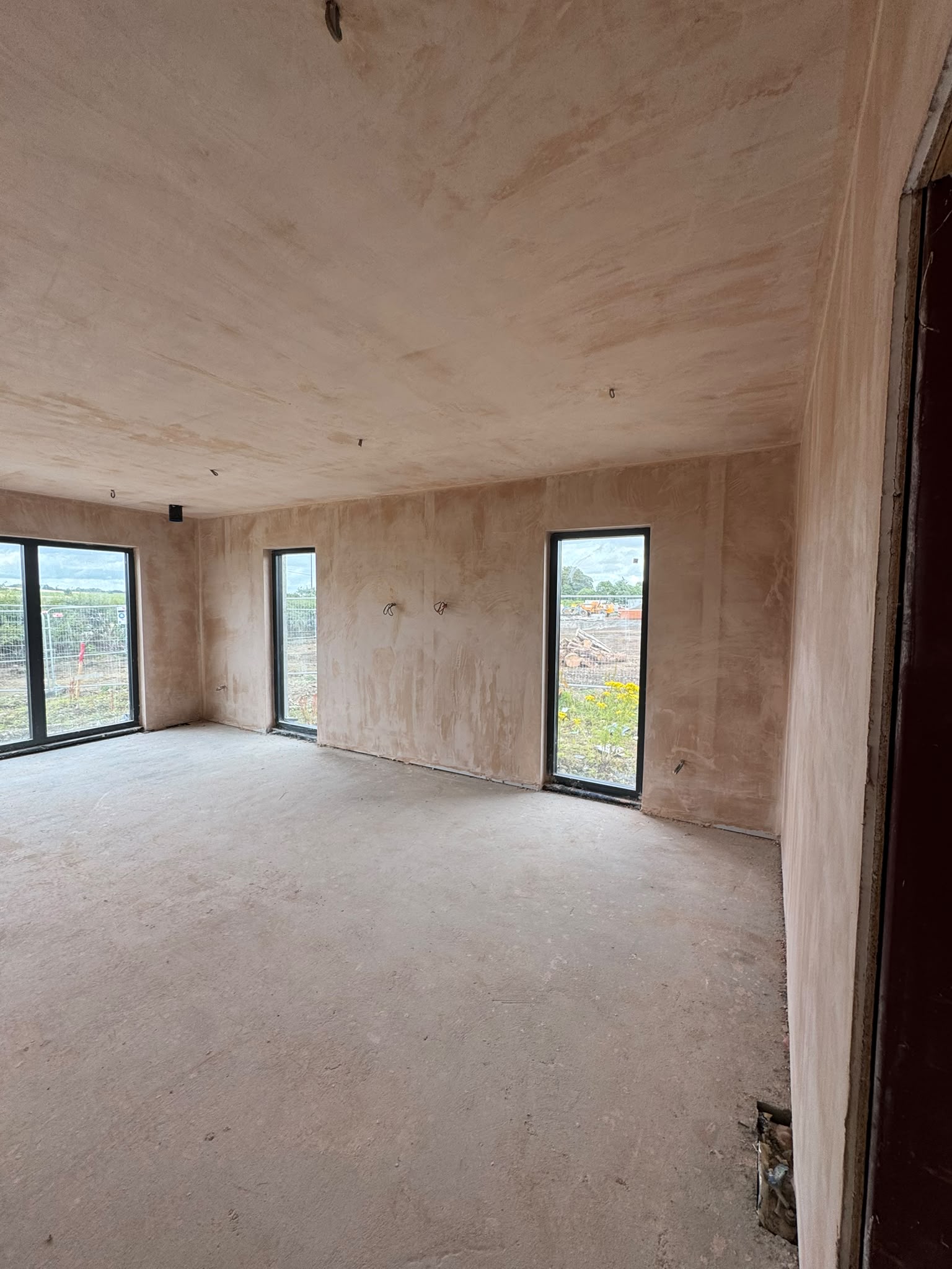 Hard plastering completed on walls and ceiling by CTL Plastering