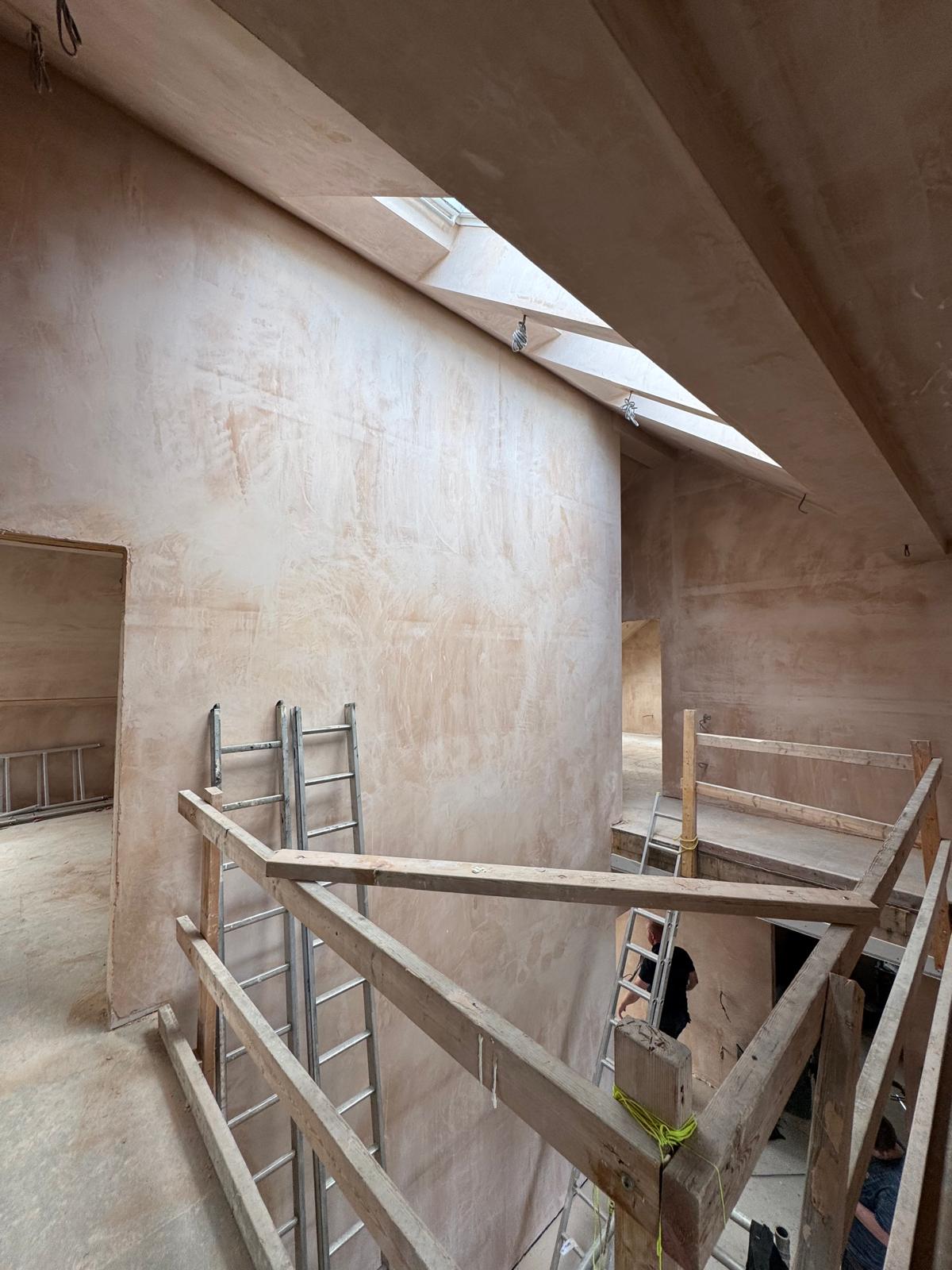 Loft conversion plastering Linlithgow — vaulted ceiling skim CTL Plastering