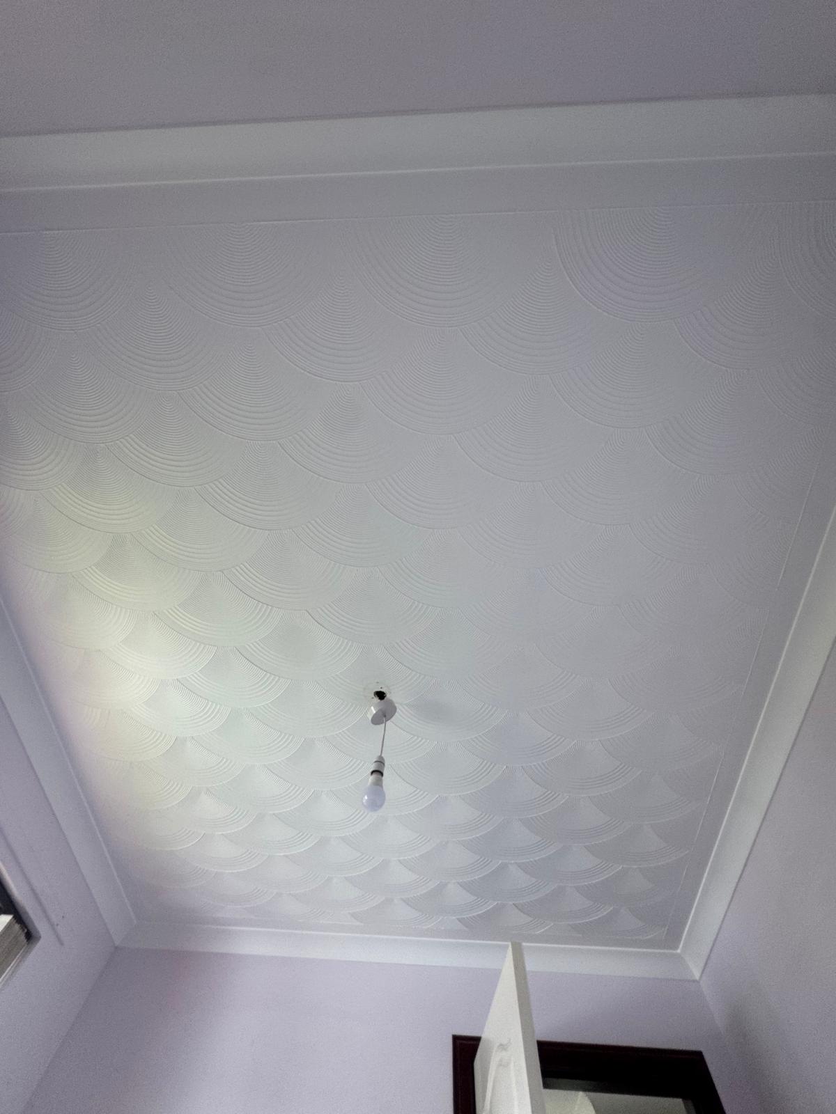 Decorative plaster ceiling swirl pattern — CTL Plastering Linlithgow