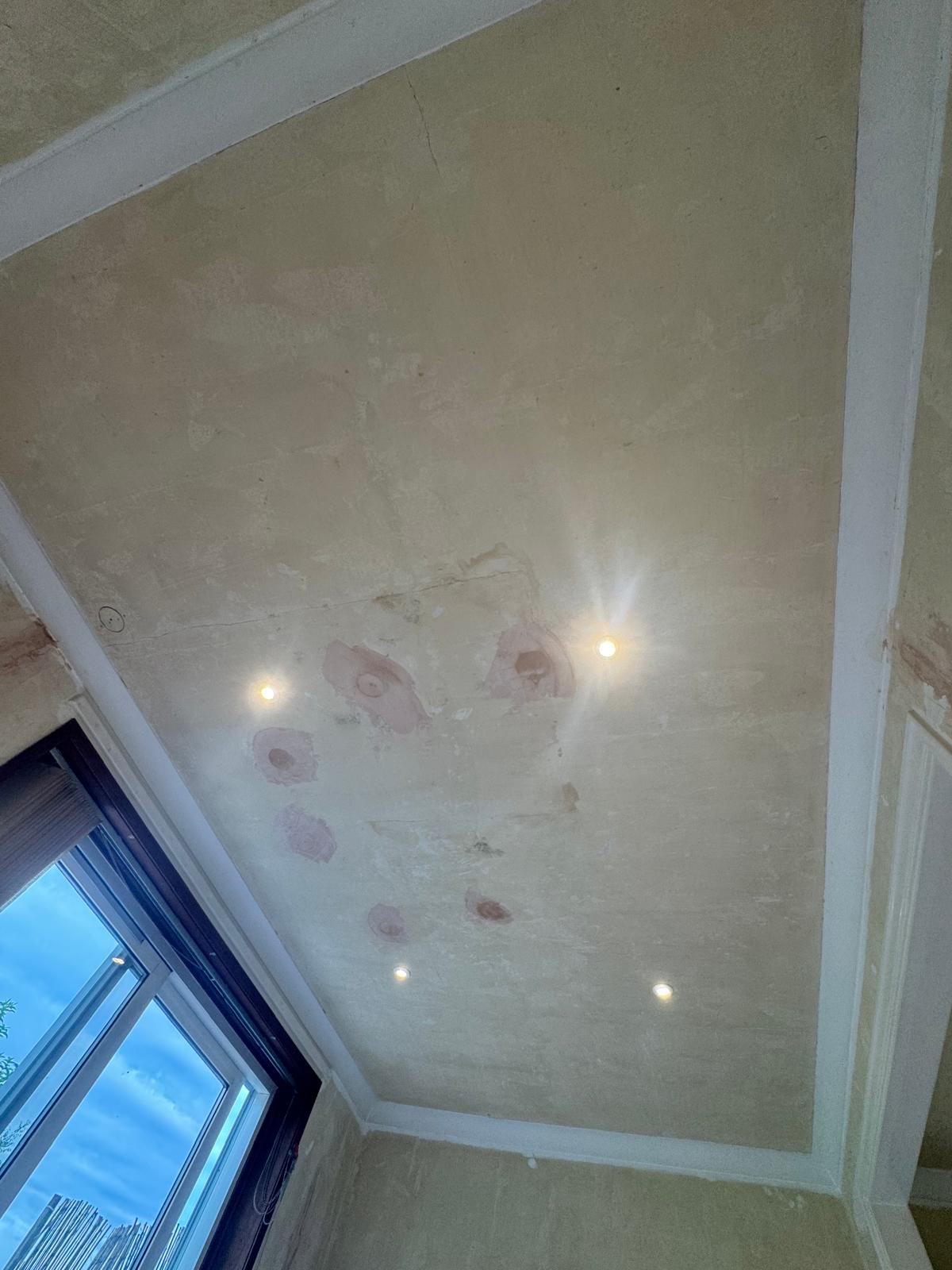 Ceiling replaster with recessed lighting — CTL Plastering