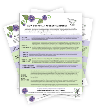 Guide with title "How to Spot and Authentic Diviner"