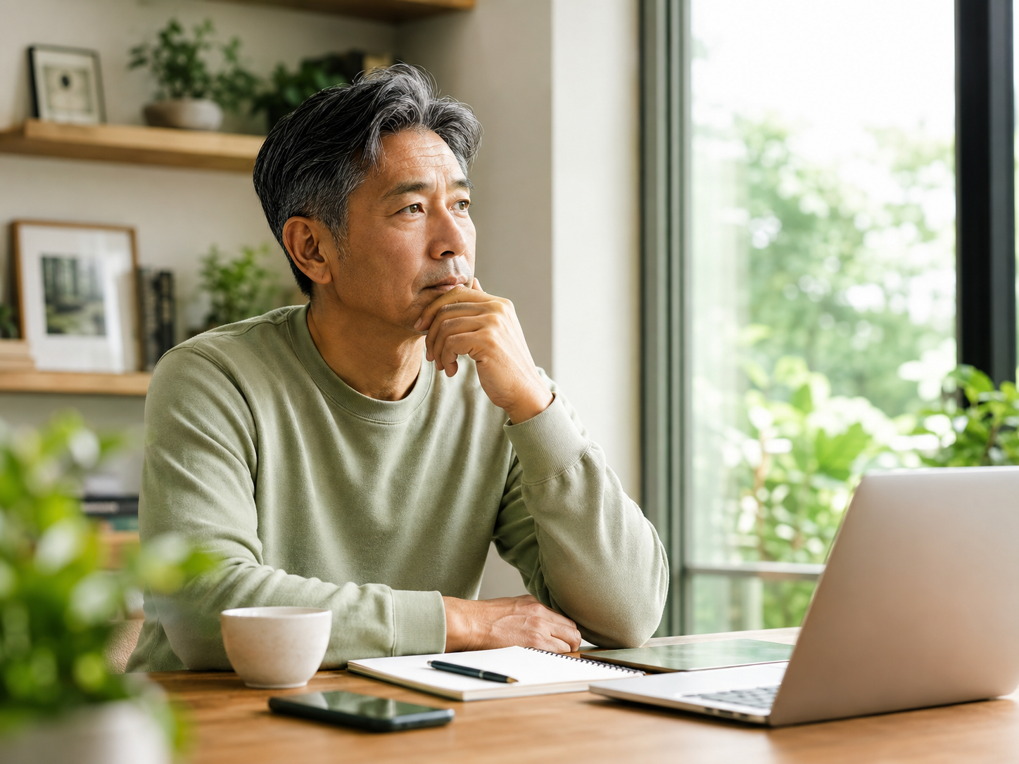 Man thinking about what no longer works