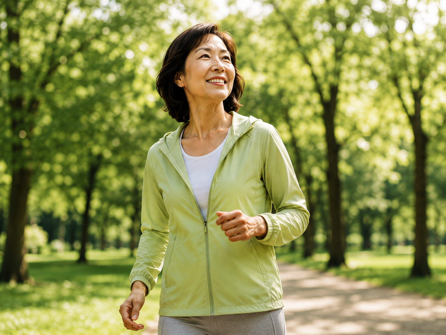 Woman moving confidently