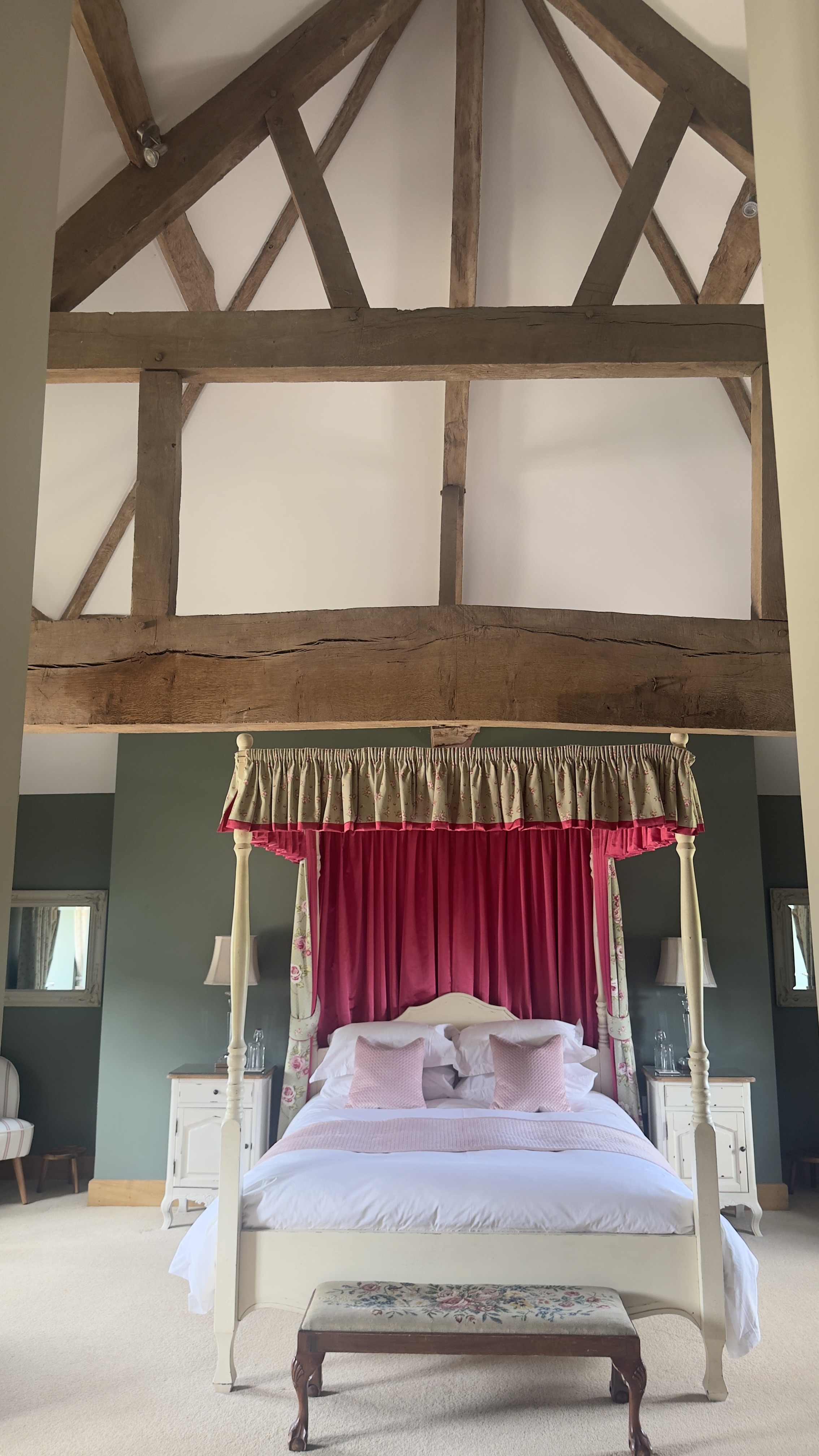 The Hayloft interior features and lighting