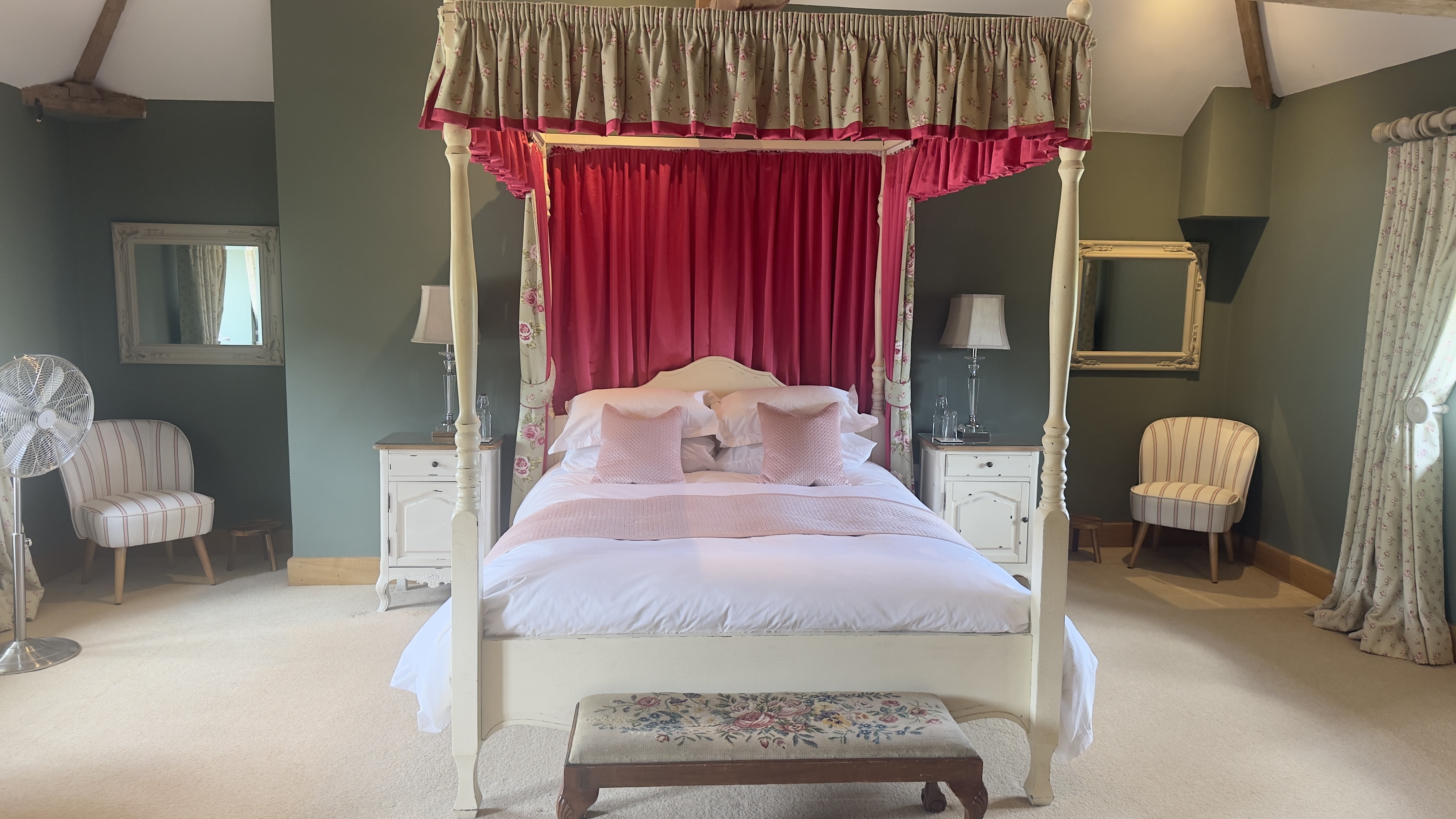 The Hayloft guest room setup and decoration