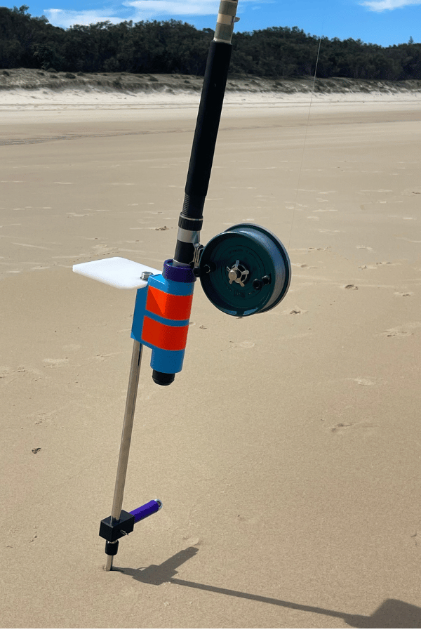 Aussie Rod Holder in use on the beach