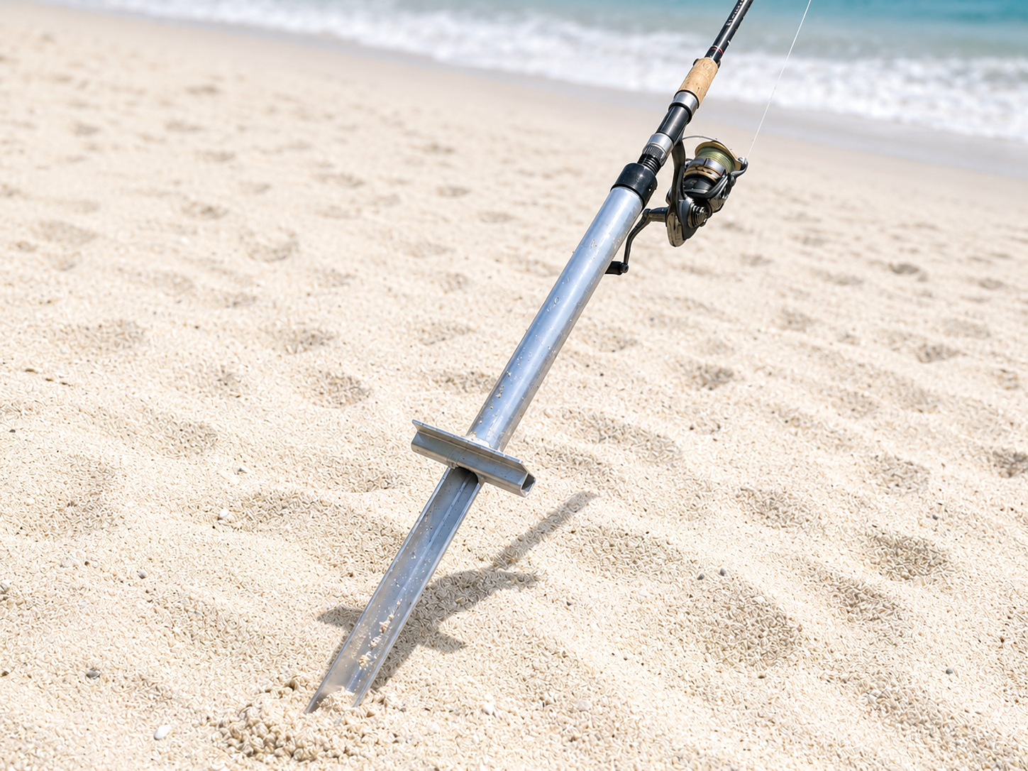 Unstable rod holder in sand