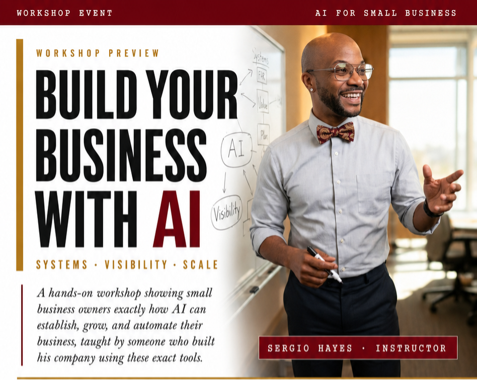 Sergio Hayes teaching AI for small business