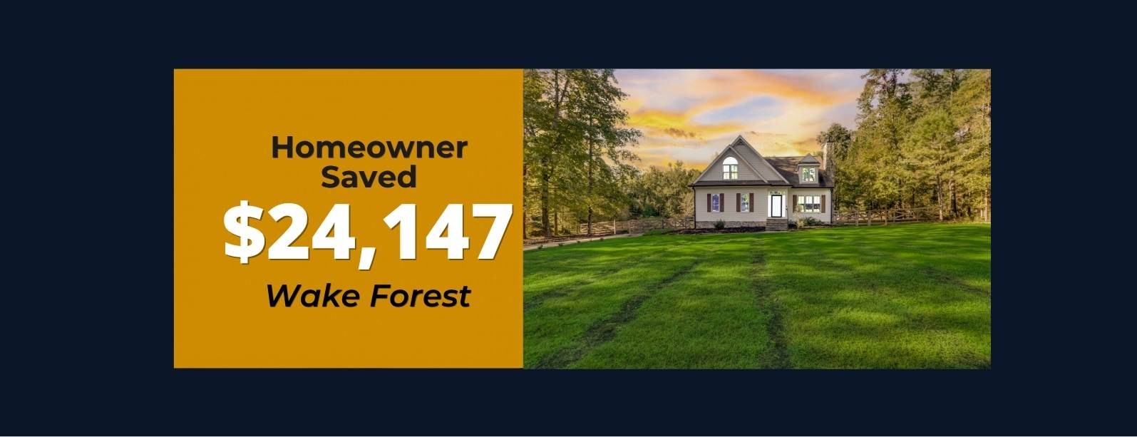Wake Forest homeowner saved $24,147 with Sold Zero Commission
