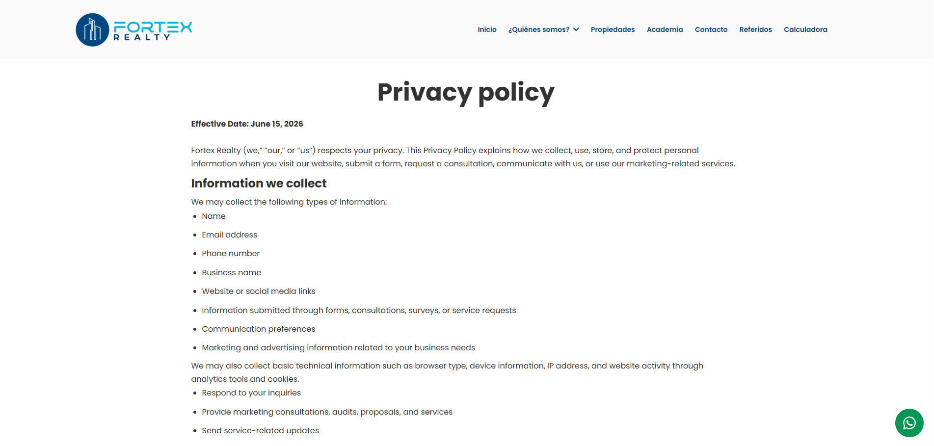 Política de privacidad