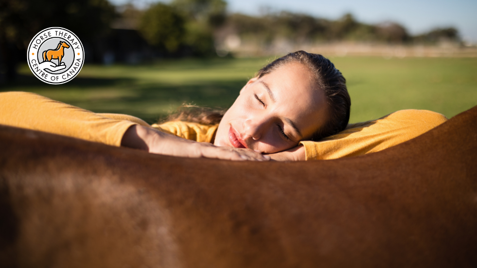 Woman resting peacefully outdoors while managing mental health conditions Woman resting peacefully outdoors while managing mental health conditions