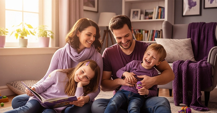 Happy Business owner playing with family enabled by EEVION AI & Automations