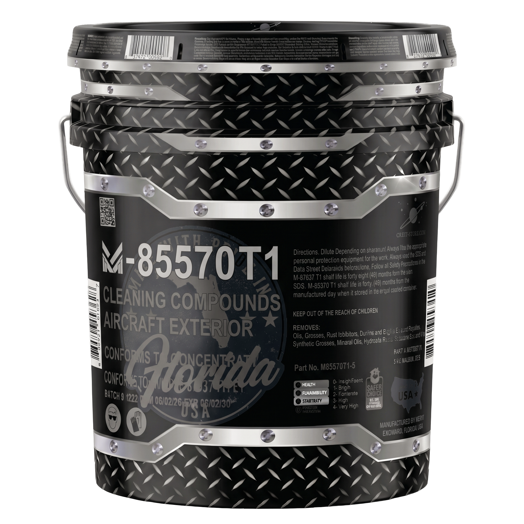 M-85570T1-5 aircraft exterior cleaner, MIL-PRF-85570 Type I, five gallons