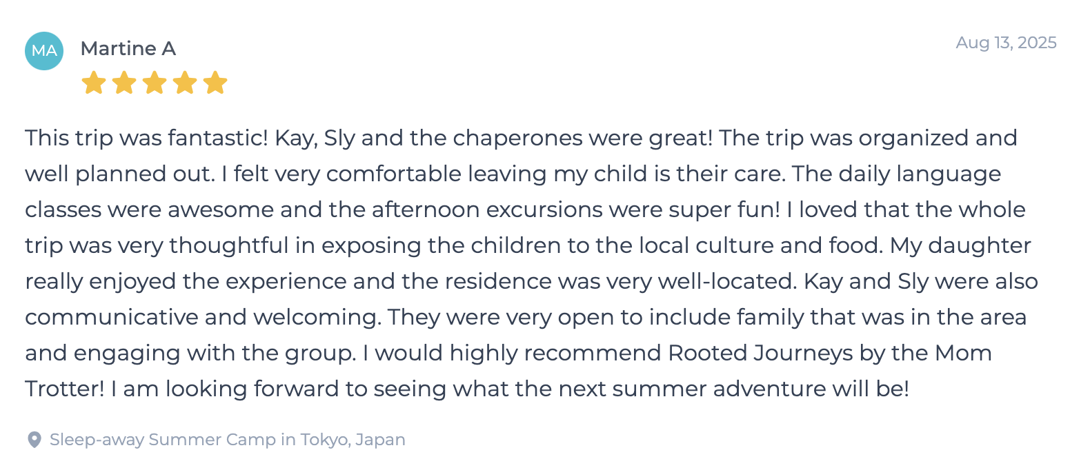 Traveller review of Rooted Journeys