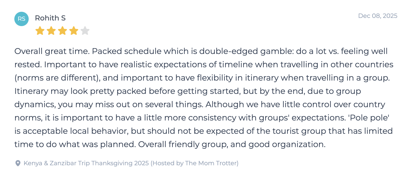 Traveller review of Rooted Journeys