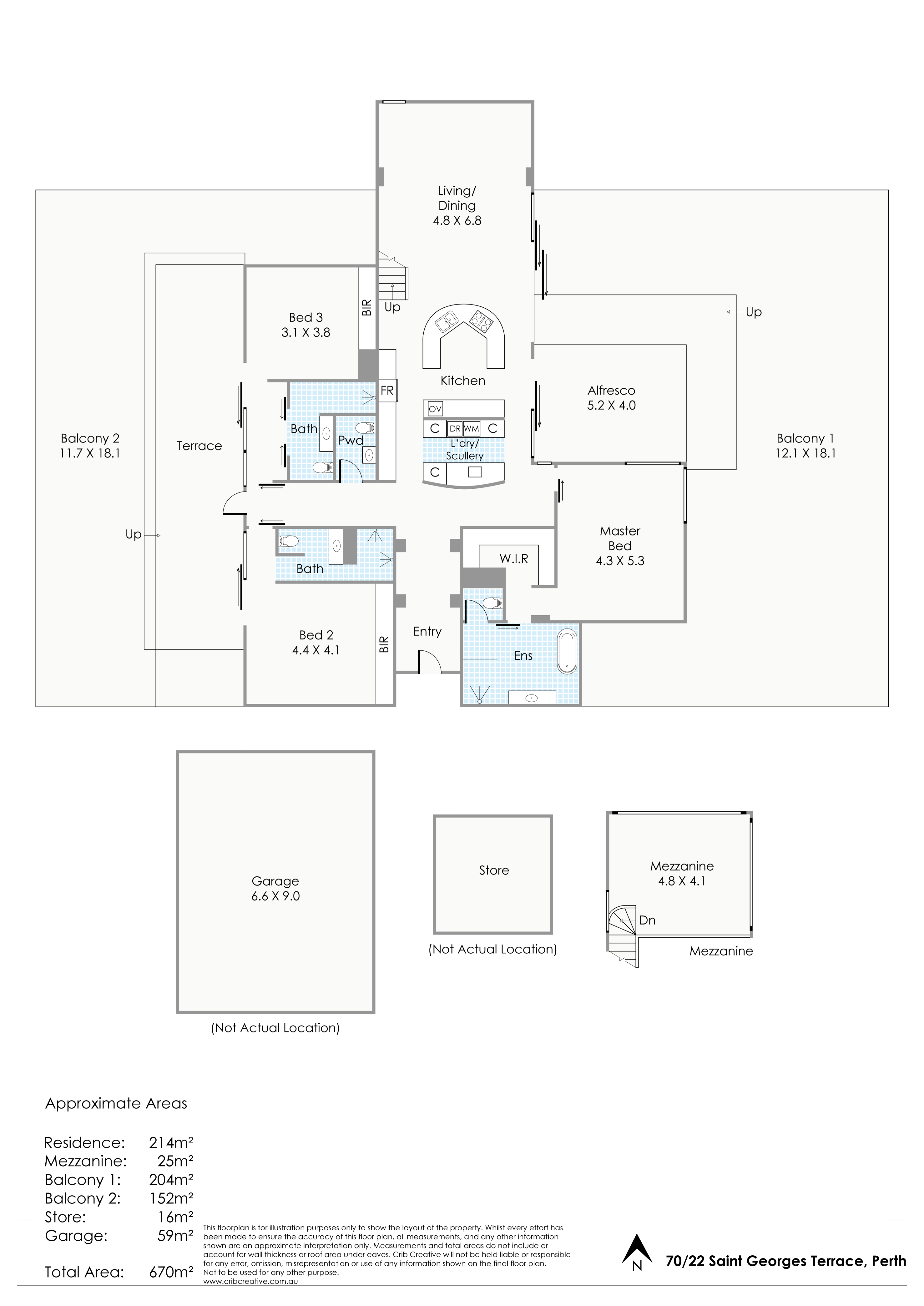 70/22 St Georges Terrace, Perth The Agency Ryan Coulter Floor Plan