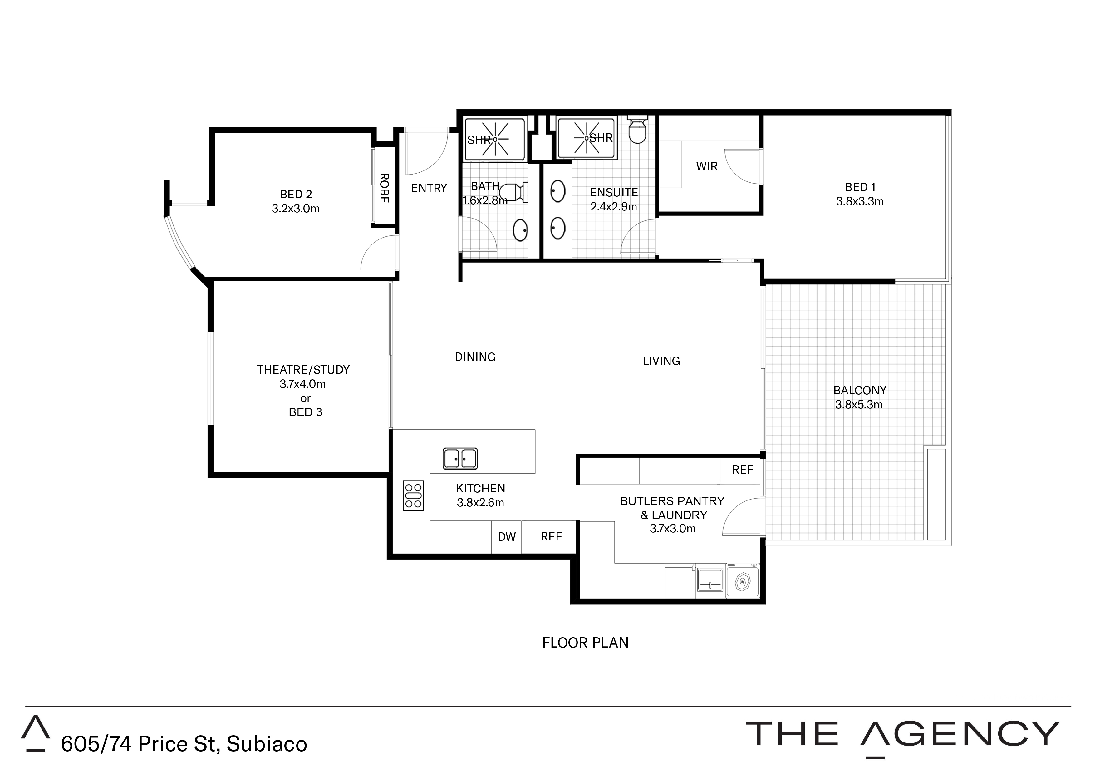 605/74 Price Street Subiaco Floor Plan