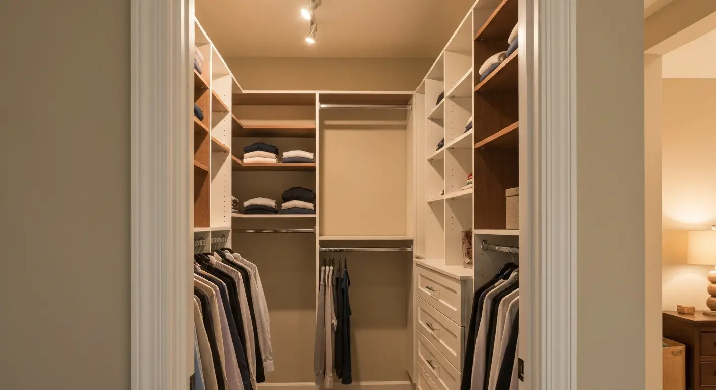 Walk-in custom closet design