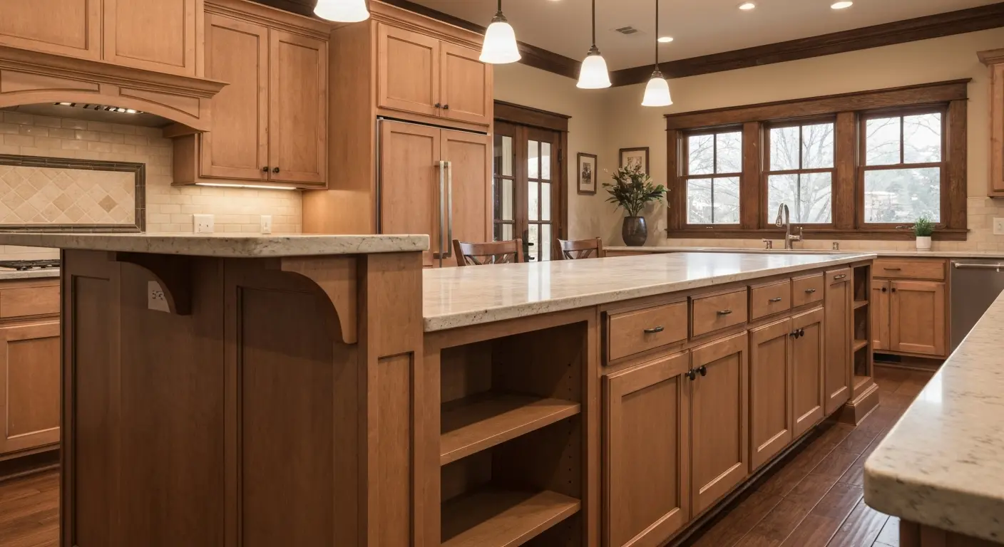 Kitchen island installation