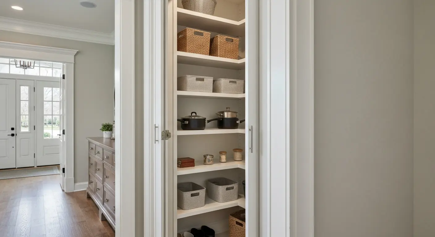 Custom pantry and entryway storage