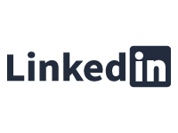 Logo de LinkedIn en color negro sobre fondo blanco.