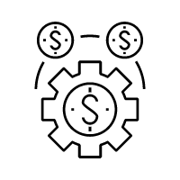 Icono de engranajes para representar todo el proceso automatizado de la plataforma de marketing 10XGPS.