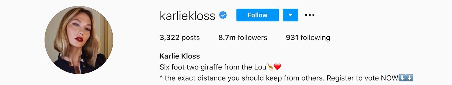Karlie Kloss Instagram