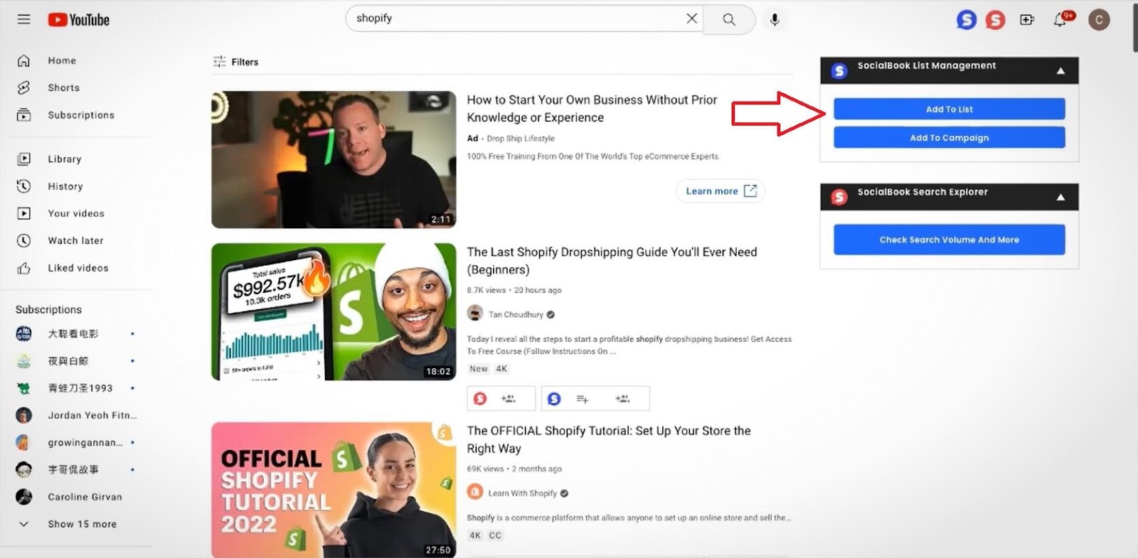 Click to Add to List