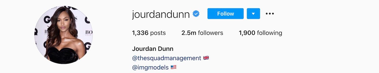 Jourdan Dunn Instagram
