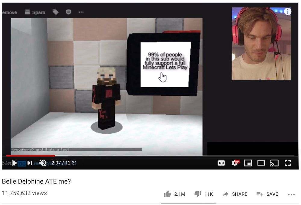 Belle Delphine ATE me?by PewDiePie