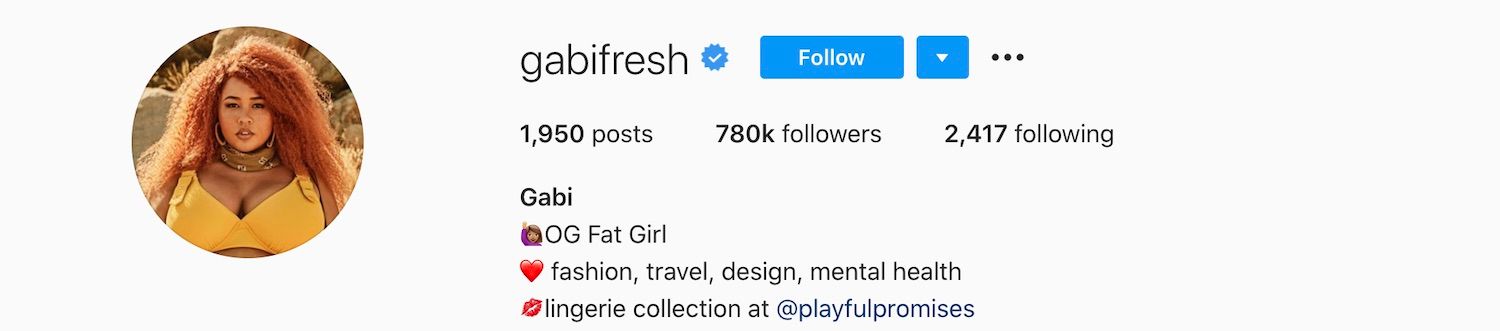 Gabi fresh Instagram