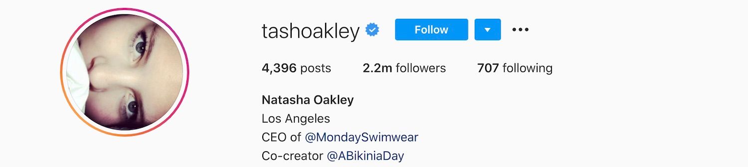 Natasha Oakley Instagram